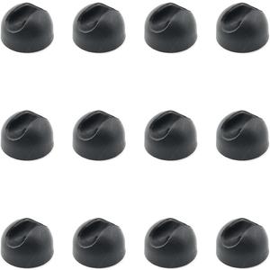 ZYAMY 12PCS Hairpin Leg Protectors Furniture Table Chair Legs Floor Protectors Tip Table Chair Legs Rubber Caps Office Chair Foot Covers Non Slip Feet for Diameter 10 to 12mm Hairpin Legs Black