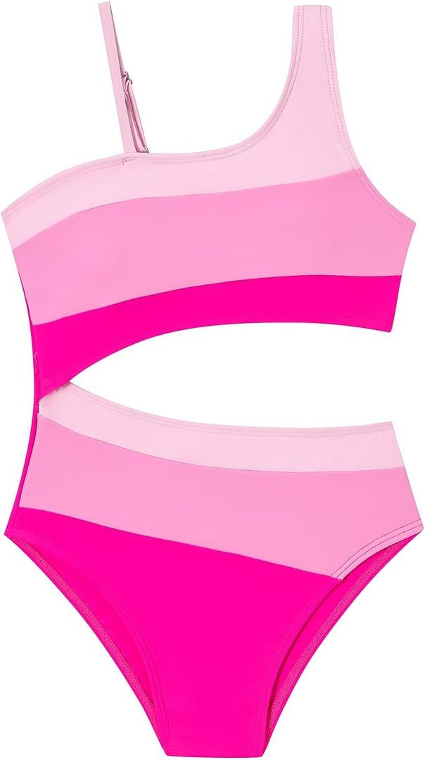 Girl Two Piece Swimsuits Adjustable Straps Bikini Sets with Chest Pad Size 9-16Y