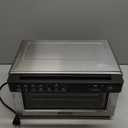 Gourmia Toaster Oven Digital Air Fryer - Convection Mode with 4 Slice Capacity, 3 Rack Positions, 12 Presets, Toast, Bagel, Bake, Roast, Broil, Dehydrate, Popcorn, Fits 9" Pizza, Stainless Steel (Large, Silver)