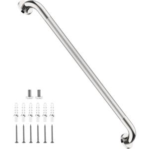 Polished Chrome Grab Bar 32 Inch, iHansee Anti-Slip Bathroom Grab Bar w/Knurled Grip, Stainless Steel Safety Handrail for Toilet Bathtub, Wall Mounted Shower Handle Handicap Bars for Senior Elderly