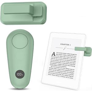 RF Remote Control Page Turner for Kindle Paperwhite Scribe Accessories, Page Turner Clicker for iPad Tablets Reading Novels Taking, Phone Camera Video Record Triggers Remote, Green