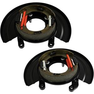 cciyu YC3Z2209CA YC3Z2210CA Brake Dust Shields Rear Fit for Ford for Excursion 2000-2005,for F-250 Super Duty 1999-2004,for F-350 Super Duty 1999-2004,for F-250 1999, Black Brake Backing Plates 2PCS