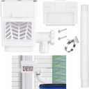 Rain Barrel Diverter Kit, Downspout Diverter Fits for 2x3 or 3x4 Inch Gutter Downspouts, Rainwater Collection System with Adjustable Valve and Filter - White