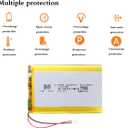 3.7V 6060100 5000mAh Lithium Polymer ion Battery Rechargeable Polymer Battery Pack with JST 2.0mm Connector