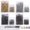 SEMINI Grommet Kit 800 Sets 6mm Gronmets Eyelets with 3 Pieces Install Tool Kit, 4 Colors
