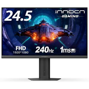 INNOCN 24.5" Monitor 1920 x 1080p 240Hz 1ms Gaming PC Computer IPS Display HDR400 HDMI, DisplayPort, Height/Pivot Adjustable Stand, Mountable, Black - 25G2H Plus