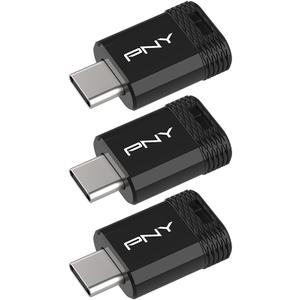 64GB PNY Elite-X Fit Type-C USB 3.2 Flash Drive  Up to 200MB/s Read, Advanced Performance, Convenient Portable Data Storage, Ultra Compact Fit Design, Type-C Connector, 3-Pack