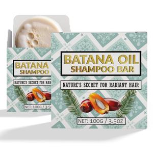 Batana Oil Shampoo Bar for Hair Growth Support | Set of 2 | Enriched with Batana Oil for Hair Loss, Thickening & Strengthening | Solid Shampoo for Men & Women