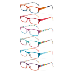 Kerecsen Computer Reading Glasses for Women Blue Light Blocking Glasses for Reading Fashion Pattern Print Eyeglasses for Womens(Mix Color 5, 6.00)