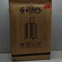 Coolife Luggage PC+ABS Expandable Hardshell Suitcase with TSA Lock, Spinner Checked Lightweight (wine red, L(28IN))