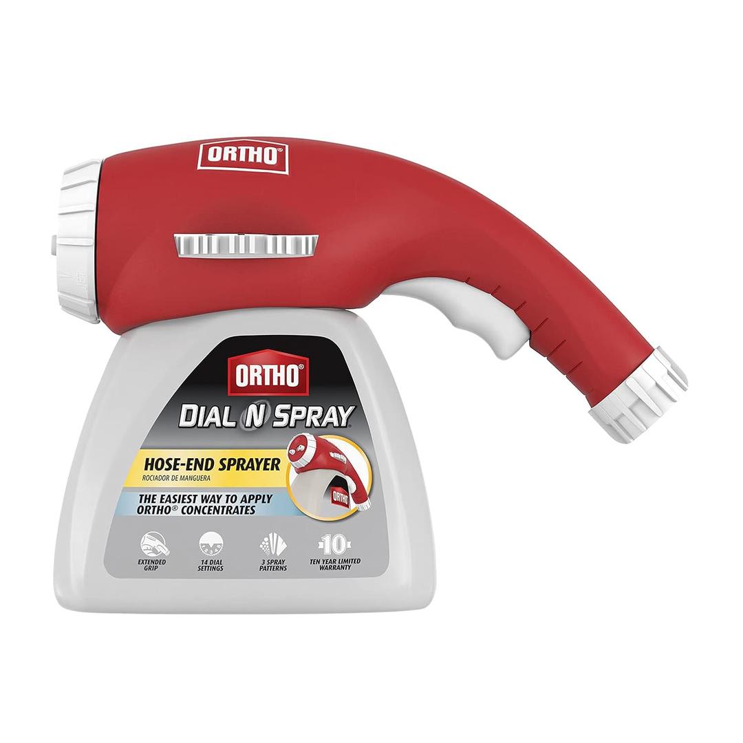 Ortho Dial N Spray HoseEnd Sprayer  For Liquid Weed Killer, Insect Killer and Fungicide, Hose Fertilizer Sprayer with 14 Dilution Settings