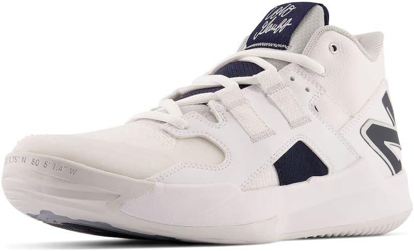 New Balance Unisex Adult FuelCell Coco V1 Hard Court Tennis Shoe (11 Wide Women/9.5 Men, White/Eclipse/Arctic Fox)