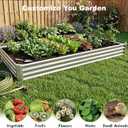 8x4x1ft (2 Pack) Raised Garden Bed Kit, Galvanized Planter Box Outdoor, Metal Raised Garden Beds for Flower,Vegetables, Herb,Sliver