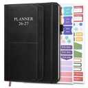 2026-2027 Planner - Weekly & Monthly Planner Runs from January 2026 to June 2027, 5.8" x 8.25", 18 Month Planners, 14 Notes Pages, Inner Pocket, PU Leather Hard Cover, Brown Monthly Planners 2026-2027