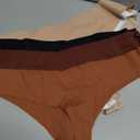 Hellopopgo Seamless Thongs For Women V-waisted No Show Thong Seamless Panties Breathable Comfortable Underwear Womens 6-Pack,XXL