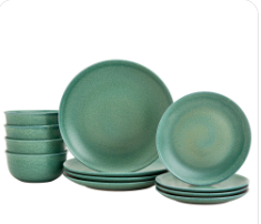 Tabletops Gallery Service For 4, 12 Piece Madison Dinnerware Set