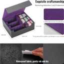 Card Deck Box for Comes with 3 velvet divider cards, PU Leather Strong Magnet trading card storage box Holds over 1800 Magic Commander deck cards, MTG, YGO, PKM and Sports Cards