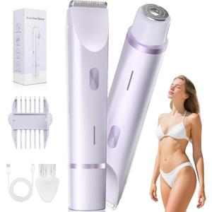 Bikini Trimmer for Women  Gentle Electric Razor for Sensitive Areas, Waterproof USB-C Rechargeable Shaver for Body & Face, Stocking Stuffers Holiday Gift Lavender