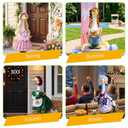 4pcs Porch Goose Wigs Set - Chemical Fiber Porch Goose Outfits Accessories for Outdoor Statue Garden Patio Yard Goosey Decoration