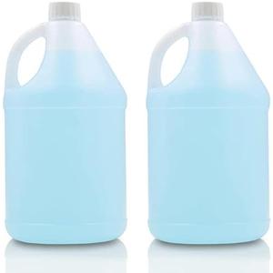 WUWEOT 2 Pack 1 Gallon Jugs, Empty Gallon Bottle, Plastic HDPE Container with Child Resistant Airtight Lids for Home and Commercial Use, Water Storage Containers for Water, Soaps, Detergents, Liquids