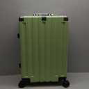 Krute Zipperless Luggage 24 Inch Aluminum Frame Suitcase with Spinner Wheels PC+ABS Hardide Checked Luggage TSA Approved (Green)