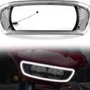 Headlight Fairing Vent Trim for Road Glide 15-24, Front Light Headlamp Bezel Trim Cover with LED DRL for Harley Touring Road Glide CVO 2015-2024 Accessories