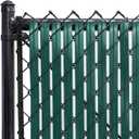 Chain Link Fence Privacy Blade Slates with Bottom Lock 4x10 Ft Green for Gardening, Privacy, Outdoor Wall, Balcony, Patio, Yard, Safety Fence Screen Cover for Dog, Cat, Pet Hedge Slats