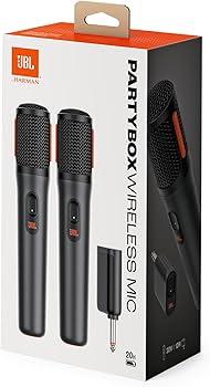 JBL PartyBox JBLPBWIRELESSMIC 2.4GHz Wireless Digital Wireless Microphone Dynamic Unidirectional Microphone Effective Distance up to 30m Black