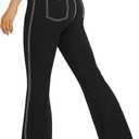 G4Free Bootcut Yoga Pants with 4 Pockets Flare Leggings for Women High Waisted Casual Dress Pants (Medium, Black)
