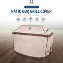 HAMLER Grill Cover 64 Inch, Heavy Duty Waterproof BBQ Covers, Gas Grill Covers Fits Weber Spirit, Weber Genesis, Char-Broil,Nexgrill, Brinkmann, Brown & Beige