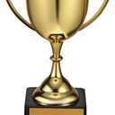 Veemoon Trophy Award, Plastic Award Trophy Cups, 7.5 Inch Trophies for Party Favors, Rewards, Winning Prizes, Competitions Ceremony Parties Favor 7.47X4.72X3.07in Gold