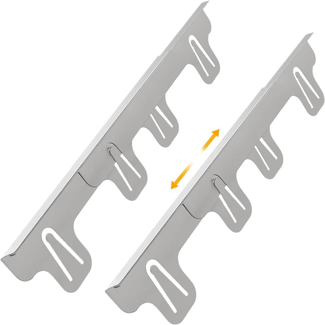 Stove Gap Covers Stainless Steel,Stove Gap Filler& Oven Gap Filler Range Trim Kit for Countertops,Heat Resistant Guard Between Stove & Counter,Easy Retractable Length13.8''to 27.5'',Width 1'',Silver