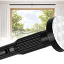 Tension Curtain Rod 40-126 In Heavy Duty-Black Extra Long Curtain Rod No Drilling For Window, Adjustable Tension Rod Diameter 1.26in Outdoor Curtain Rods For Patio One-Pull Lock