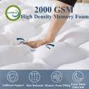 ELNIDO QUEEN® 5 Inch Memory Foam Mattress Topper Queen Size, Breathable Gel Memory Foam Bed Topper, 2000 GSM Fill, Soft Fluffy Supportive Pillow Top Mattress Pad for Back Pain Relief, 80x60x5 Inch