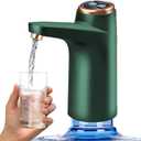 5 Gallon Water Bottle Dispenser Pump System USB Charging Automatic Drinking Water Pump Portable Electric Water Dispenser (Green)