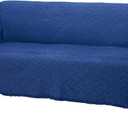 Rose Home Fashion Geometrical Throw Sofa Cover Blanket, Washable Couch Covers for 3 Cushion Couch Sofa Pet Friendly, Furniture Protector for Dogs (Large, Royal Blue)