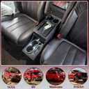 Truck Center Console Organizer Between Seat for Minivans, SUVs, Middle Van Bench Organizer for Floor Between The Back Seat Console 18 Wheelers Locking Design with Sliding Lid Design