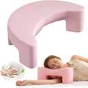 Side Sleeper Pillow with Arm Hole, Ergonomic Memory Foam Support Side Sleeper Pillows for Adults, Ideal for Cervical, Neck, Shoulder and Rotator Cuff Pain Relief, Pink