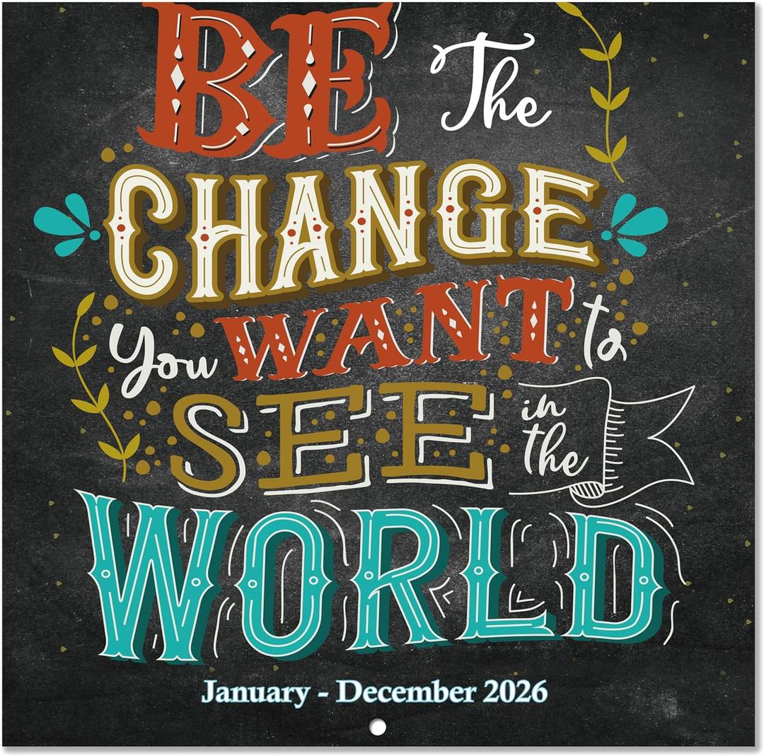 2026 Calendar - Wall Calendar 2026, Jan. 2026 - Dec. 2026, 12" x 24" (Open), 12-Month Wall Calendar with Unruled Blocks, Thick Paper - Motivational Sentence