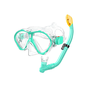 Gintenco Kids Snorkel Set, Diving Mask for Children as Unisex Kids Swimming Goggles, Anti-Fog Diving Mask and Dry Top Snorkel Combo Set for Junior and Youth