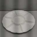 Sovereign White Premium Plastic Sectional Tray - 18" (1 Pc) - Elegant, Durable & Versatile - Ideal for Parties, Events, and Catering