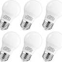 MorningLight 6 Pack A15 LED Bulbs 60W Equivalent, Non-Dimmable, Daylight 5000K, E26 Base, 6.5W 600 Lumens Bulb, A15 LED Light Bulbs for Ceiling Fan, Wall sconces, 25000+ Hours Lifespan