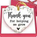 Gossby Gift for Teacher Women, Men - Thank You for Helping Me Grow Christmas Ornament - Appreciation, Thank You, for Teacher from Student - 2025 Xmas Tree Decor