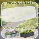 Woanger 3 Pack 6 x 3 x 2 ft Heightening Garden Netting for Raised Beds Plant Covers Garden Protection Fine Mesh Bird Netting with Drawstring for Protection Seedlings Vegetable Plant(77" x 41" x 25")