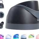 Premium Replacement Lid for Owala FreeSip, One Button Leakproof Top, Fits 16-40oz (16/24/32/40oz) Bottles, BPA-Free Durable Hinge Black