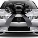 CarBowz Big Car Bow, Giant 30" Bow, Non Scratch Magnet, Weather Resistant Vinyl Fully Assembled (Black)