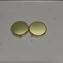 MLLXX Compact Mirror for Purse, Metal Round Shell, Double-Sided 1X/2X Magnifying, Portable Travel Makeup Mirror, Mini Pocket Mirror, Gold, 2 Packs