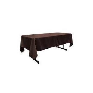 60"x120" Seamless Rectangular Premium Polyester Tablecloth - Chocolate (1pc)