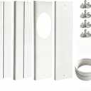 Portable AC Window Vent Kit - Complete Air Conditioner Window Kit, Adjustable PVC Window Seal Kit Panels Up to 60 Inches, for Universal Thread AC Exhaust Hose of 5.1" and 5.9" Diameter