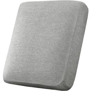 H.VERSAILTEX Water Resistant Woven Linen Look Couch Cushion Covers Chair Cushion Covers Individual Seat Cushion Covers Suitable for Armchair Cushion Protector Slipcovers (1 Pack,Heather Grey)